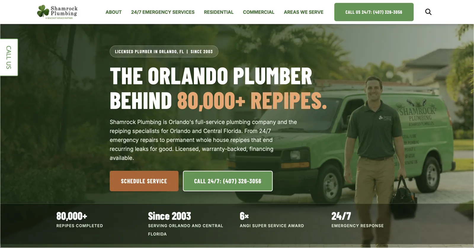 Plumbing company website designed by StyleLabs